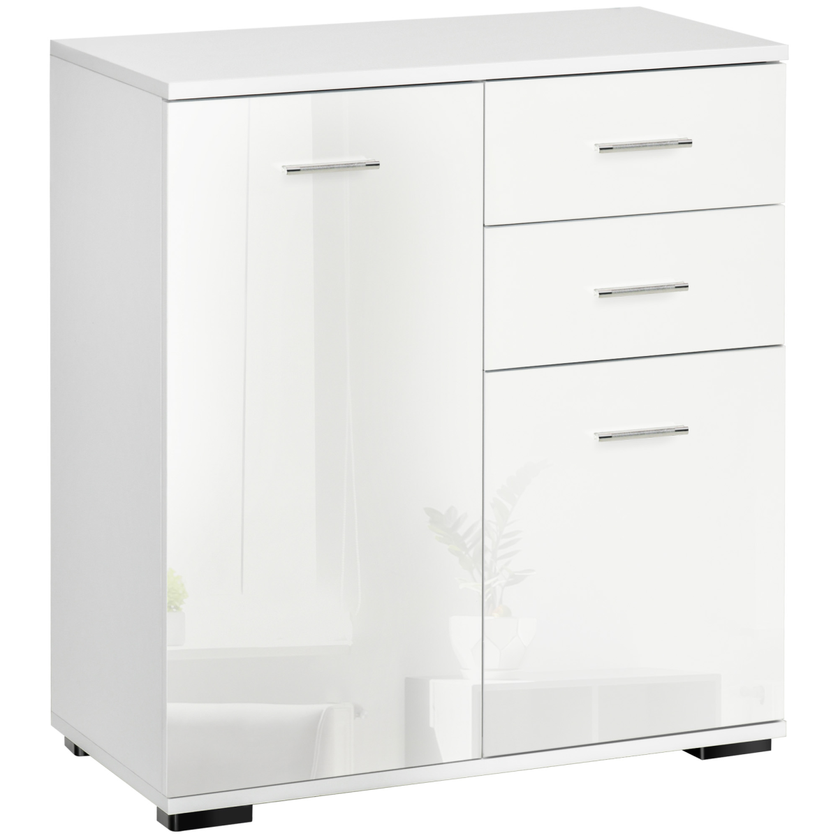 White high gloss shoe cabinet