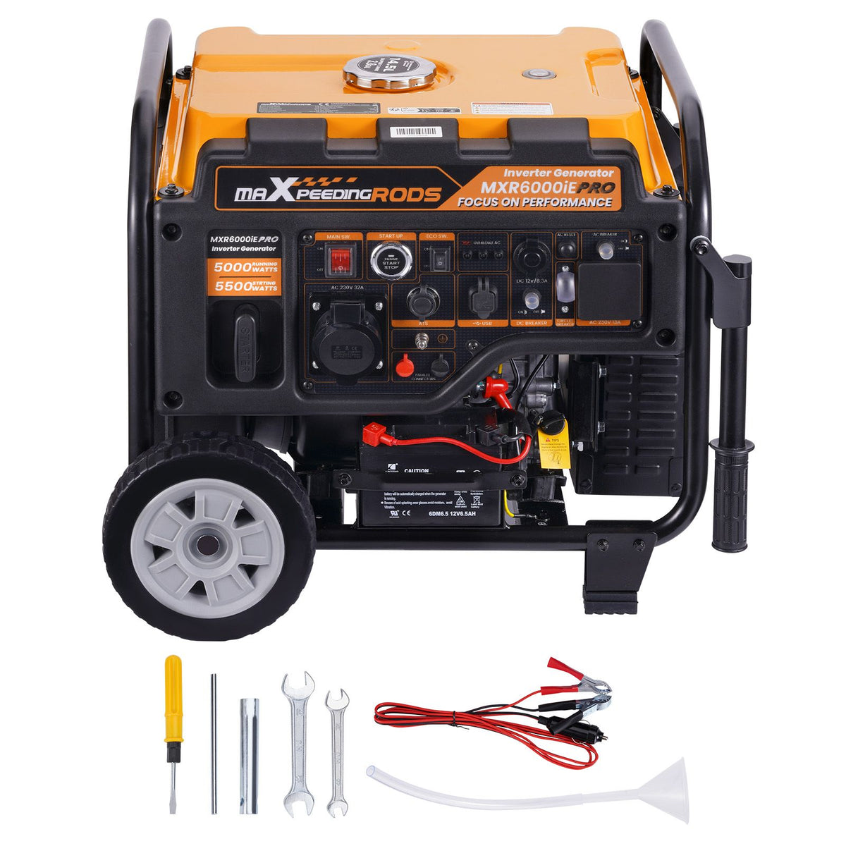 Portable Petrol Inverter Generator 5500W 5.0kVA with ATS Interface – 4-Stroke Power for Camping & Home Backup