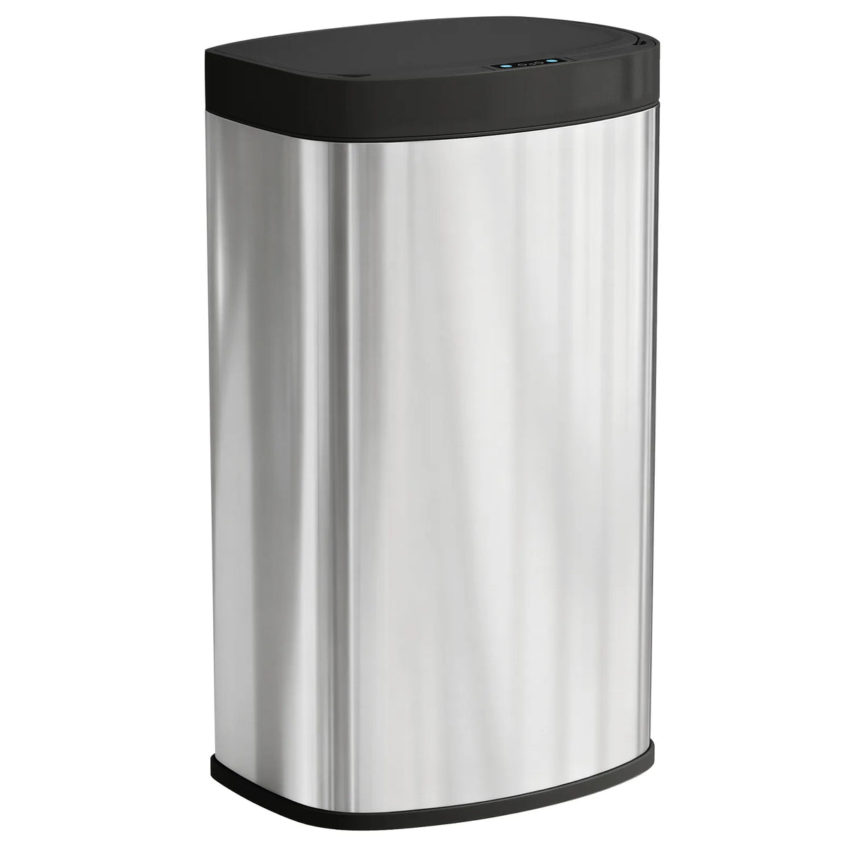 HOMCOM 55L Automatic Sensor Bin with Soft-Close Lid – Touchless Fingerprint-Resistant Kitchen Bin, Stainless Steel