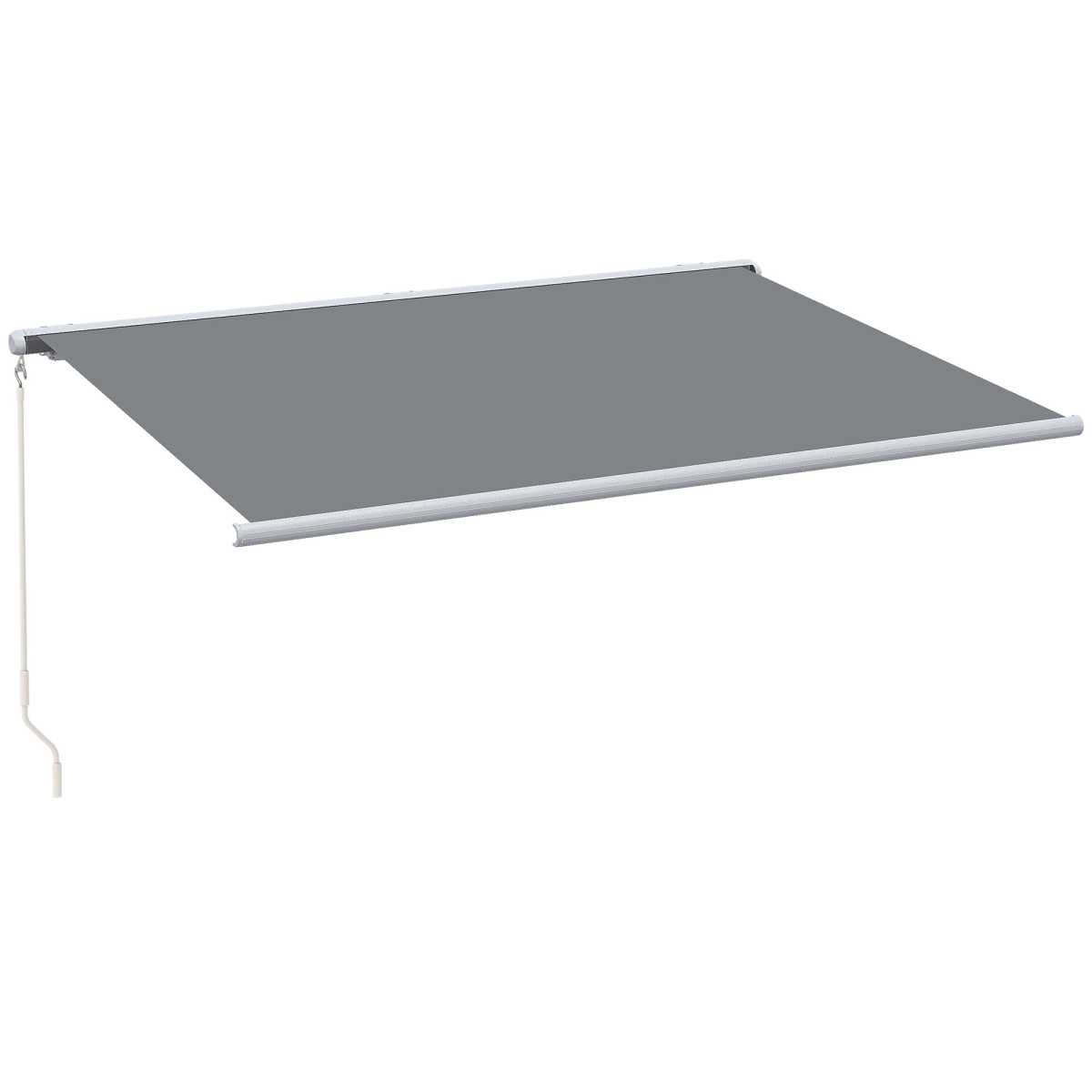 Outsunny 4 x 3m Electric Retractable Cassette Awning with Remote & Hand Crank – Patio Door & Window Sun Shade