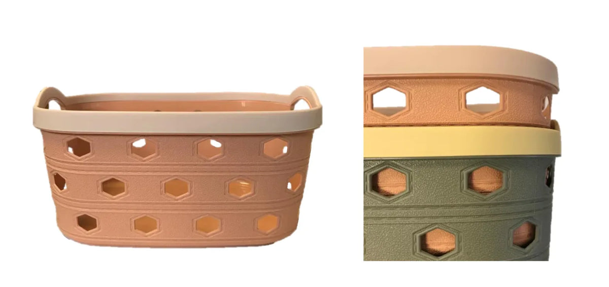 Small Plastic Storage Basket with Handles – Practical Kitchen and Home Organisation, Assorted