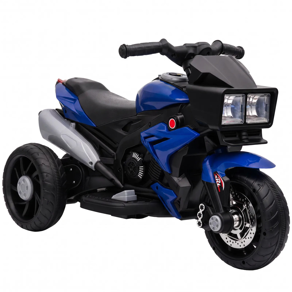 AIYAPLAY Kids Electric Ride-On Motorbike with 3 Wheels, Horn & Headlights – Toddler Battery Motorcycle, Blue