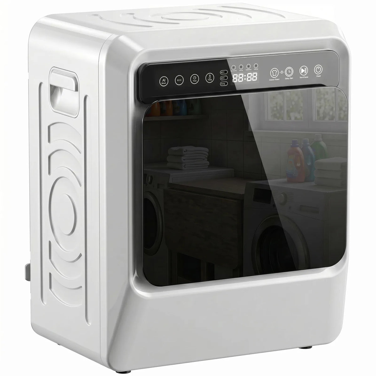 HOMCOM 5kg Vented Tumble Dryer, 1000W with Sensor Auto-Stop – Compact Freestanding or Stackable Clothes Dryer