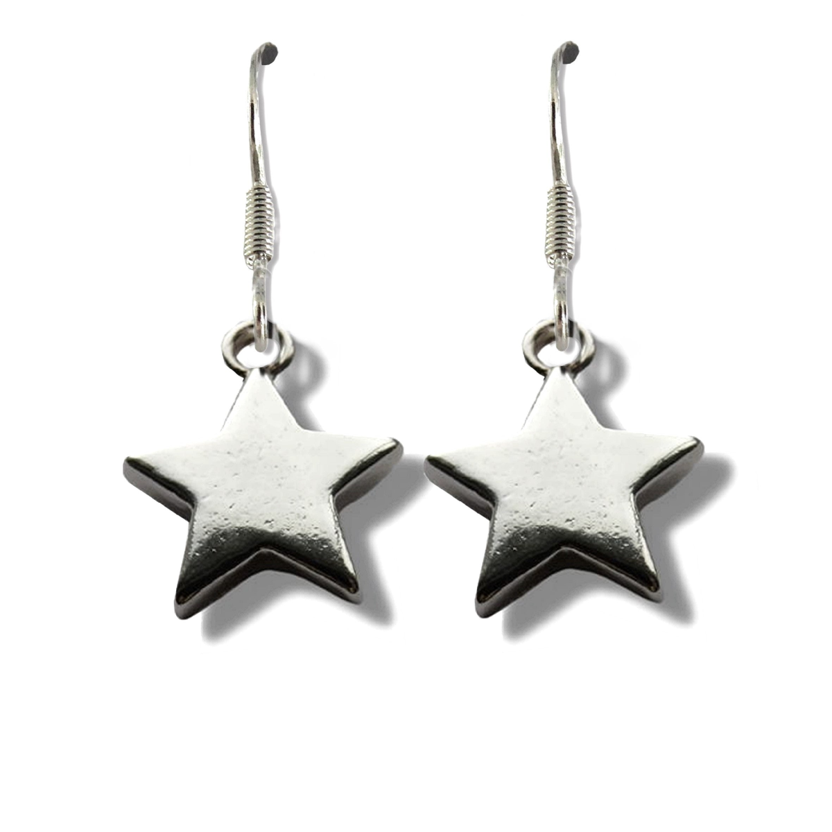 Silver Plated Star Drop Earrings with Nickel-Free Hooks – Gift for Friend, Sister, Mum or Gran
