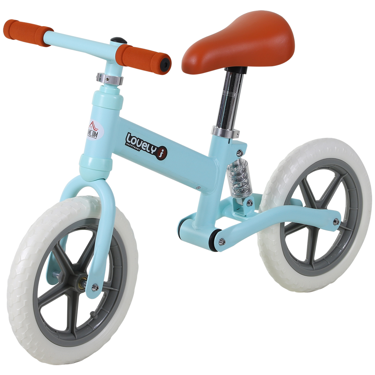 HOMCOM Kids Balance Bike with Adjustable Seat – Pedal-Free Learning Bicycle for Ages 2–5, Metal Frame