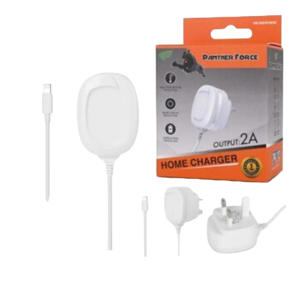 Panther Force 2A Micro USB Mains Charger – Fast Charging and Data Transfer for Micro USB Devices