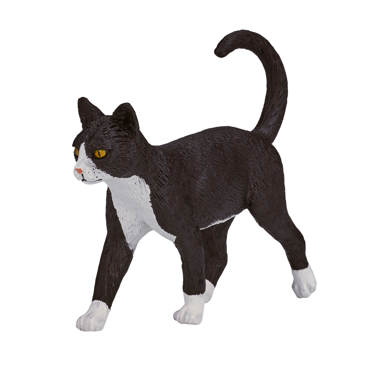 Mojo Black and White Cat Figurine – Realistic Pet Toy