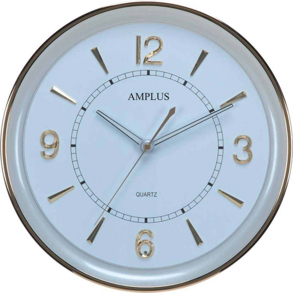 Amplus Analogue Glow in the Dark Round Wall Clock with Quartz Movement – Easy to Read, White