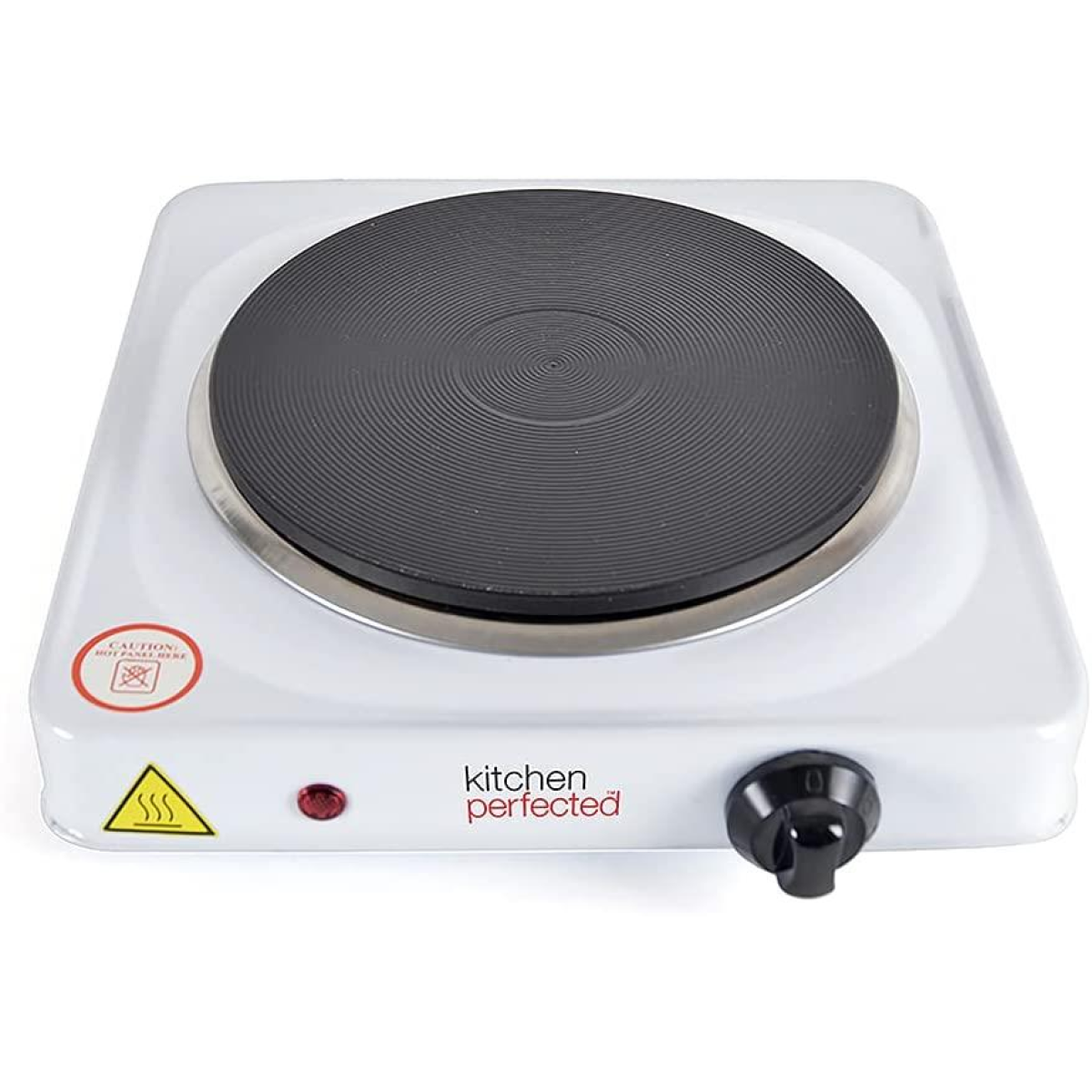 KitchenPerfected 1500W Single Hotplate with Variable Heat & Overheat Protection – Stainless Steel