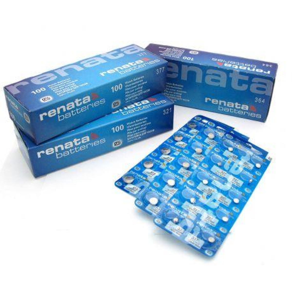 Renata MP 379 SR521SW Watch Batteries – Swiss Made Coin Cells, Blister Pack of 100