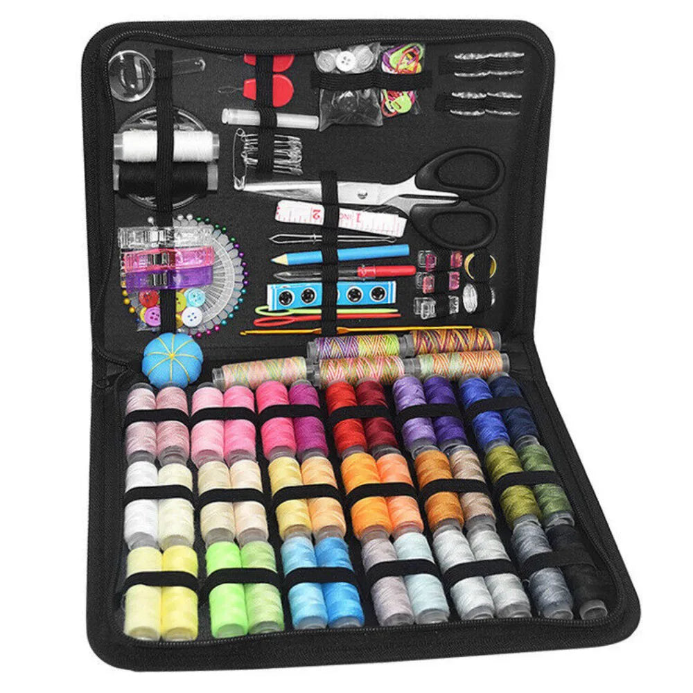 230 Piece Portable Sewing Kit with Travel Case – Needles, Thread & Scissors for Home Repairs