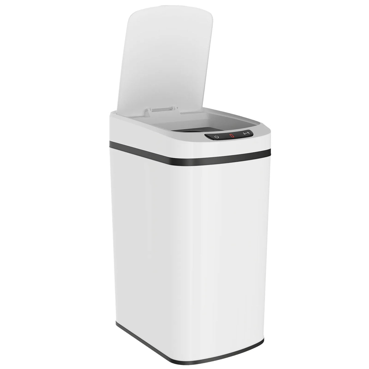 HOMCOM 12L Automatic Sensor Bin – Touchless Kitchen Bin with Fingerprint-Resistant Stainless Steel, White