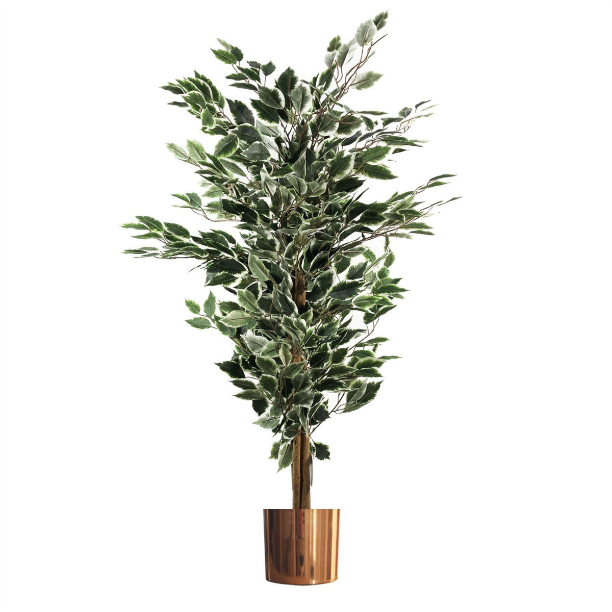 130cm Variegated Artificial Ficus – Copper Planter