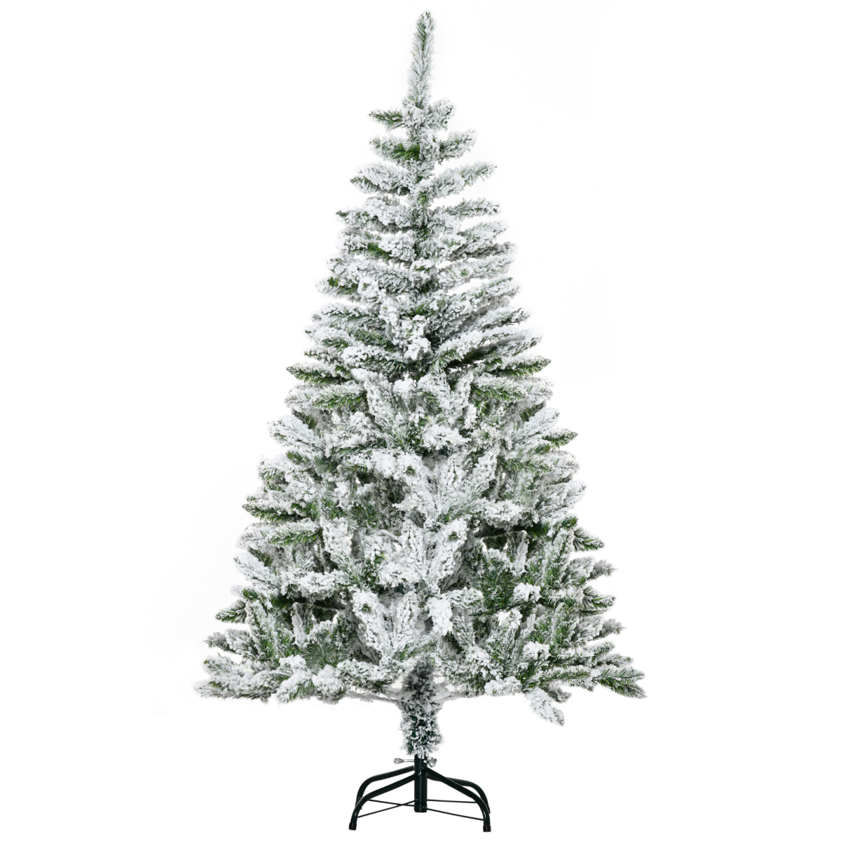 HOMCOM 5ft snow flocked Christmas tree