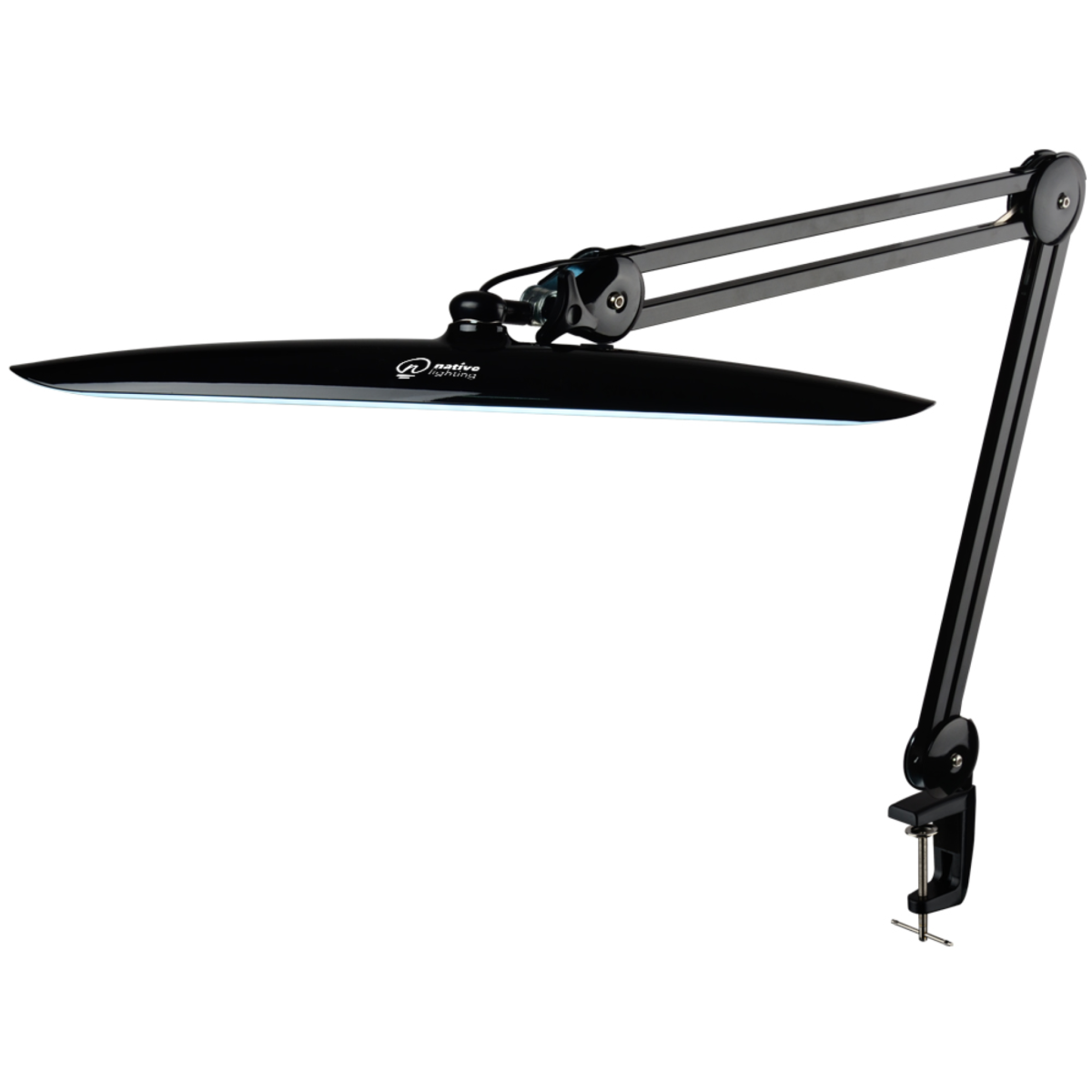 Native Lighting Onyx LED Professional Desk Lamp with Daylight Simulation, 2,200 Lumens & 3-Step Dimmer – Black