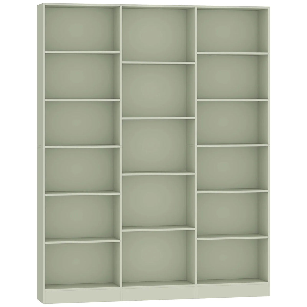 HOMCOM 17-Cube Bookcase with Adjustable Shelves and Anti-Tipping Hardware – Tall Open Storage Bookshelf