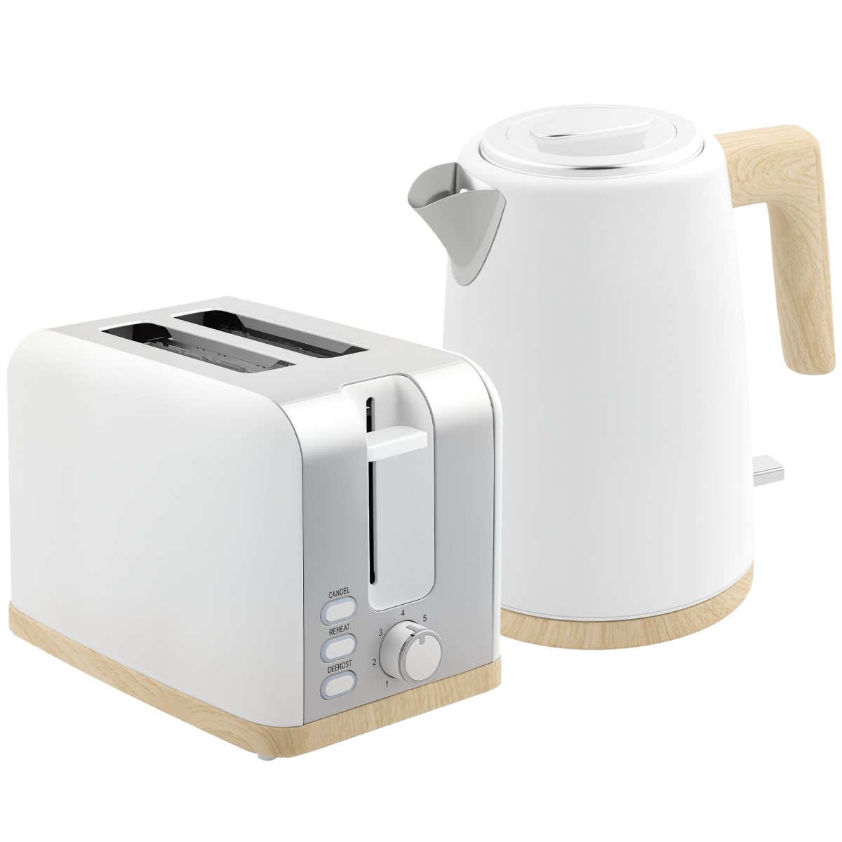 Quick boil kettle and toaster set