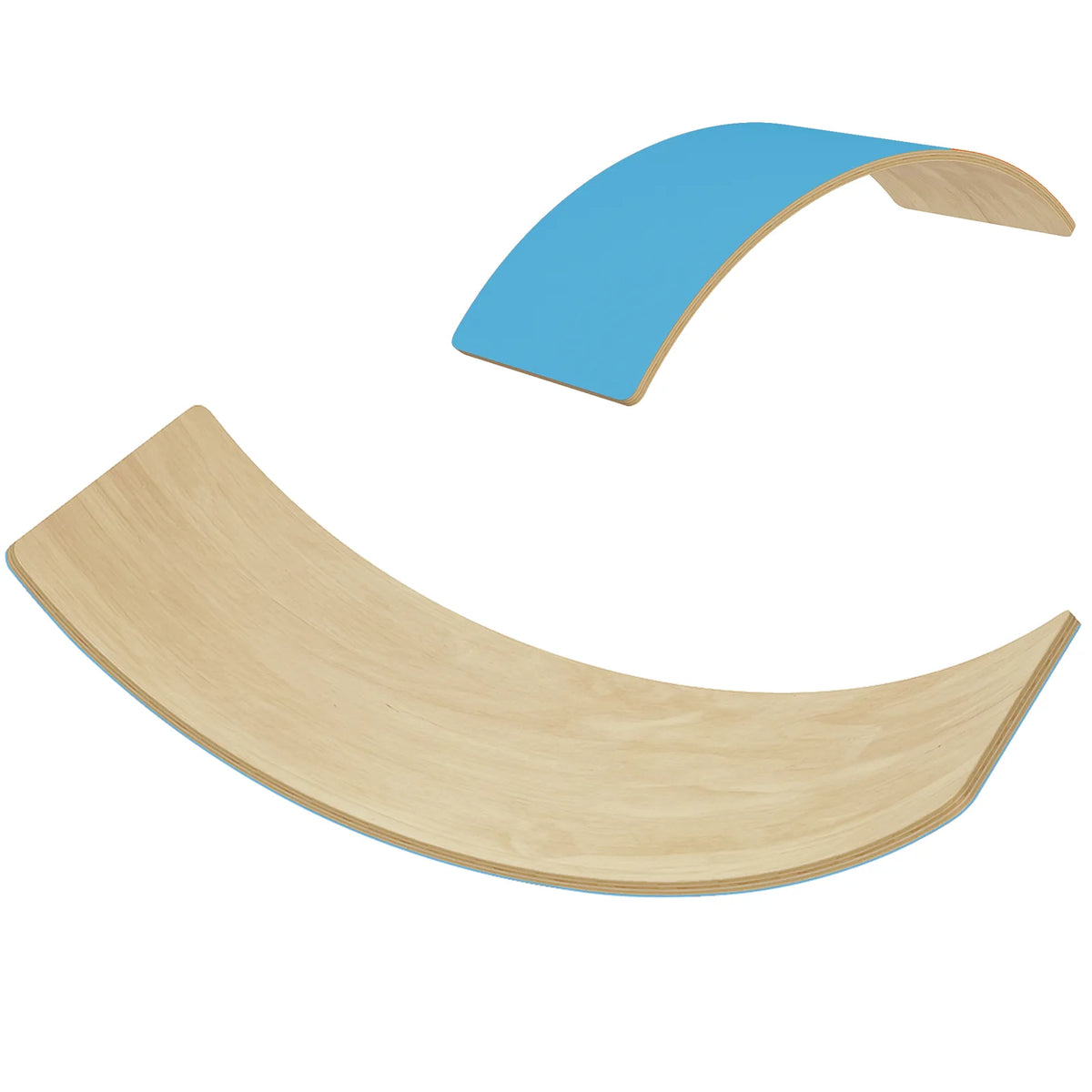 AIYAPLAY Kids Wooden Balance Board with Silent Felt Base – Wobble Board for Sensory Play, Ages 3-8, Blue