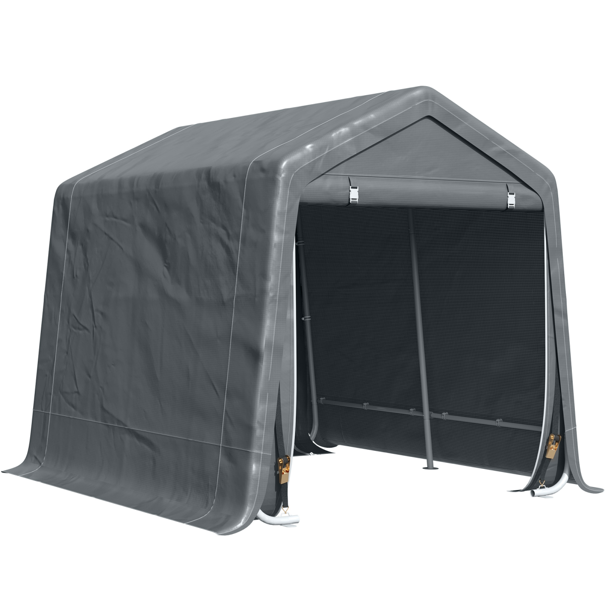 Dark grey heavy duty garden storage tent