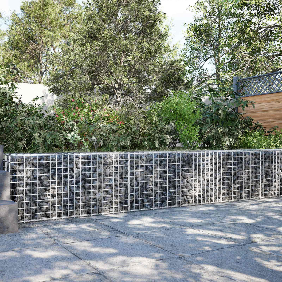 vidaXL Gabion with 5 mm Wire and 5x5 cm Mesh 200x10x50 cm