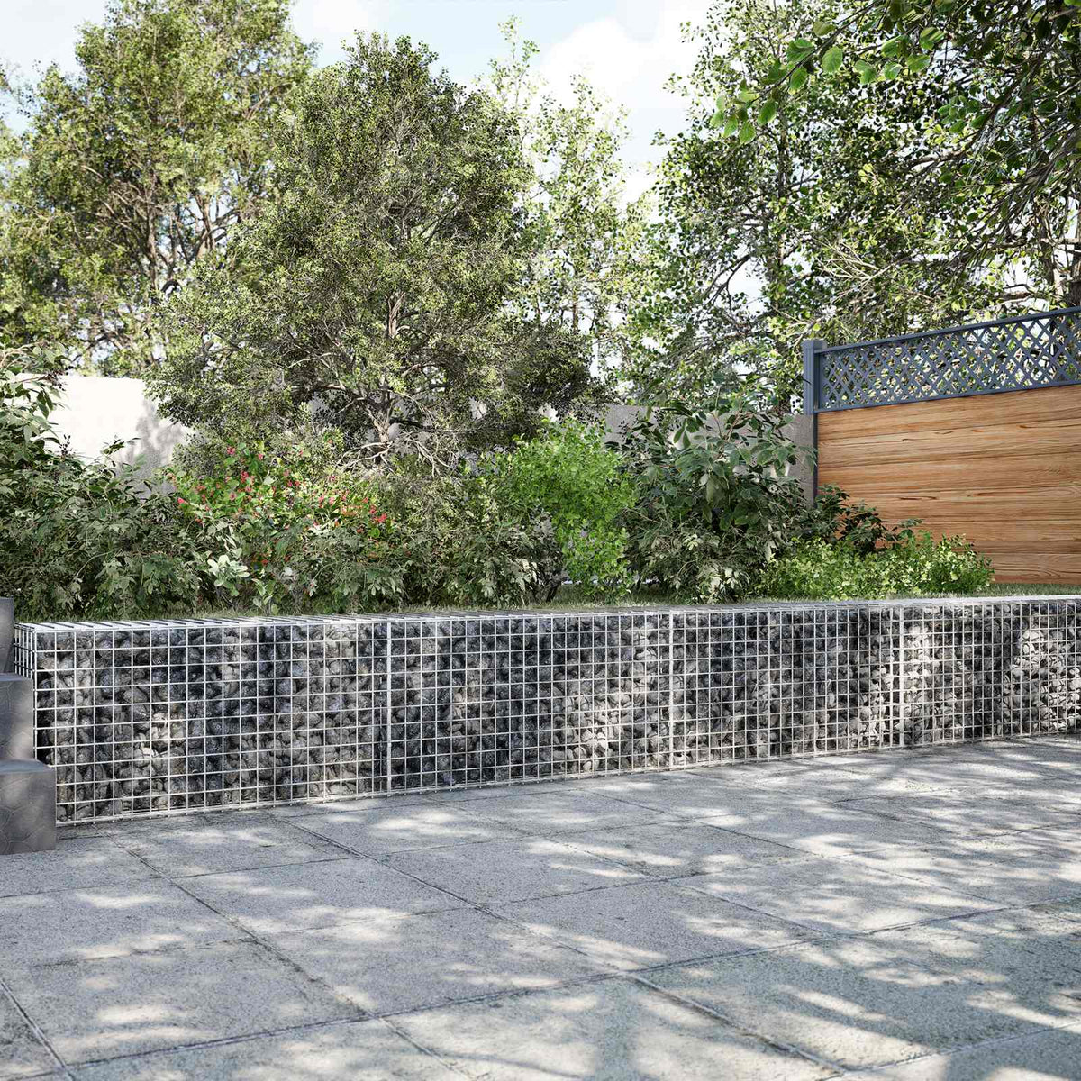 vidaXL Gabion with 5 mm Wire and 5x5 cm Mesh 800x50x50 cm