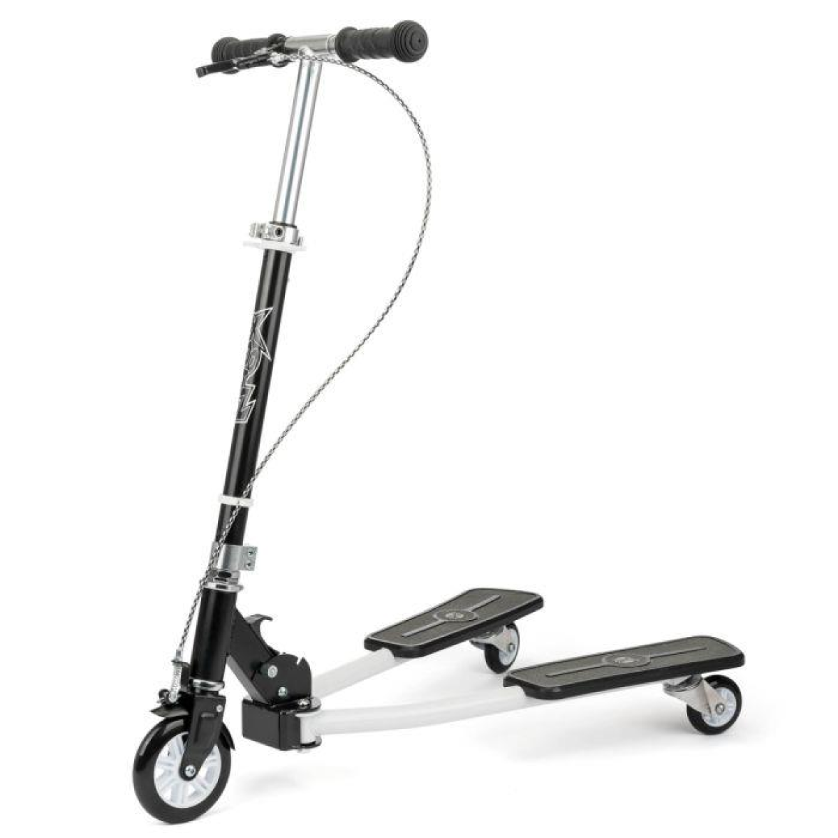 Xootz Pulse Scissor Scooter for Kids with Adjustable Handlebar & Brake – Ages 5+, White