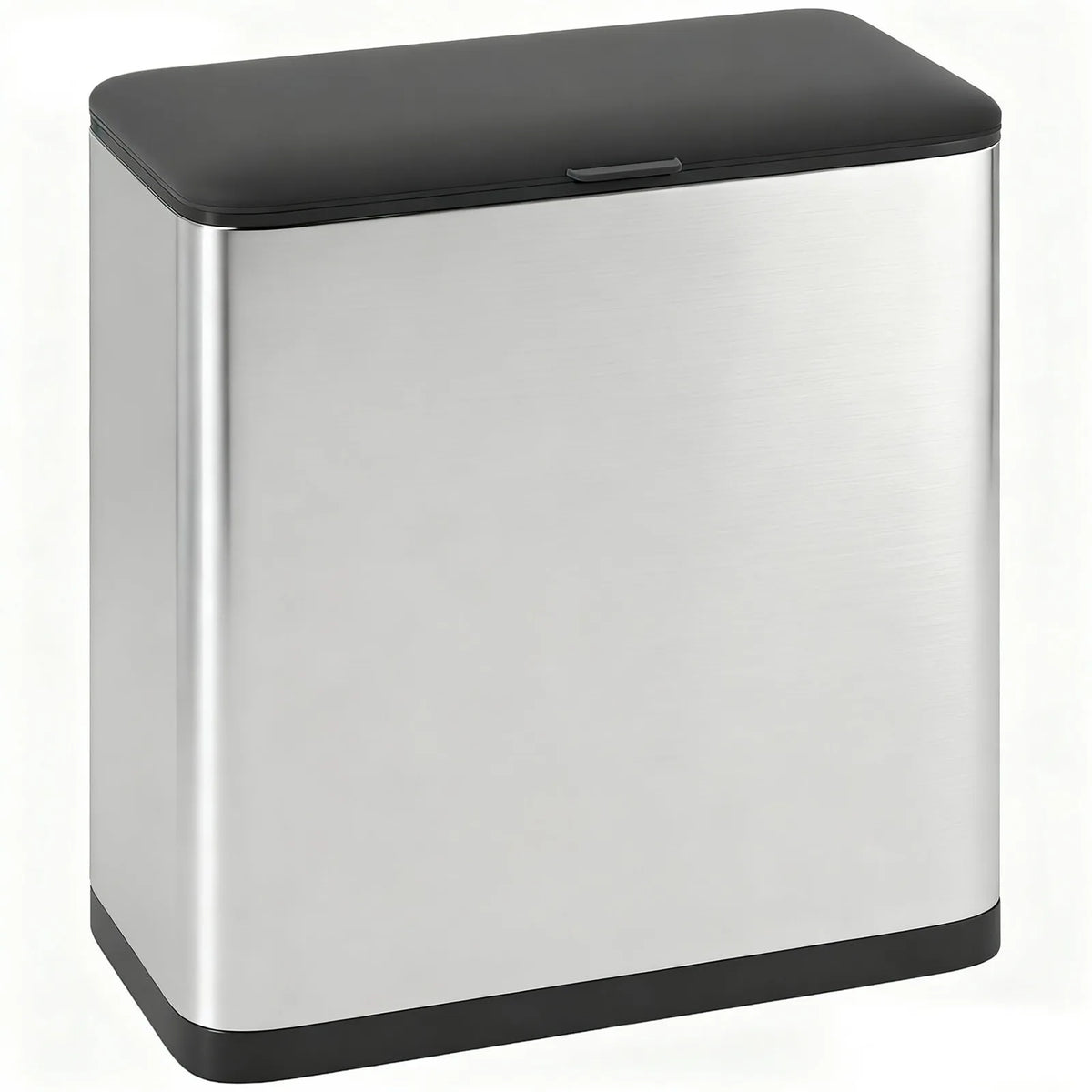 HOMCOM 8L Hanging Kitchen Bin with Lid – Stainless Steel Rubbish Bin with Removable Bucket for Under Sink
