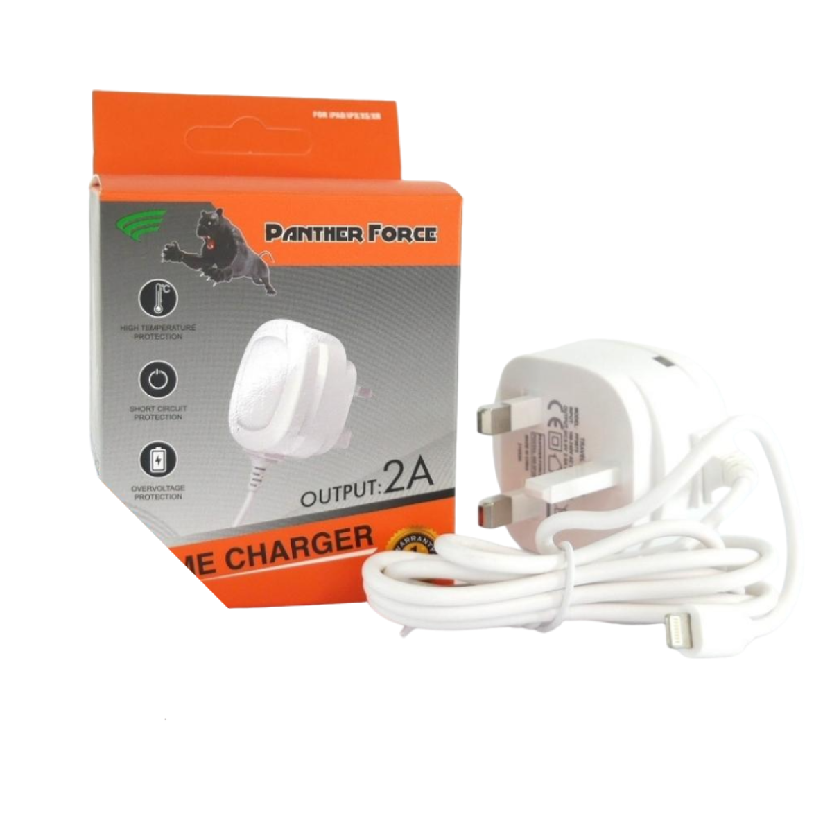 Panther Force 2A USB-C Mains Charger for iPhone and Type-C Devices – Fast, Reliable Wall Plug