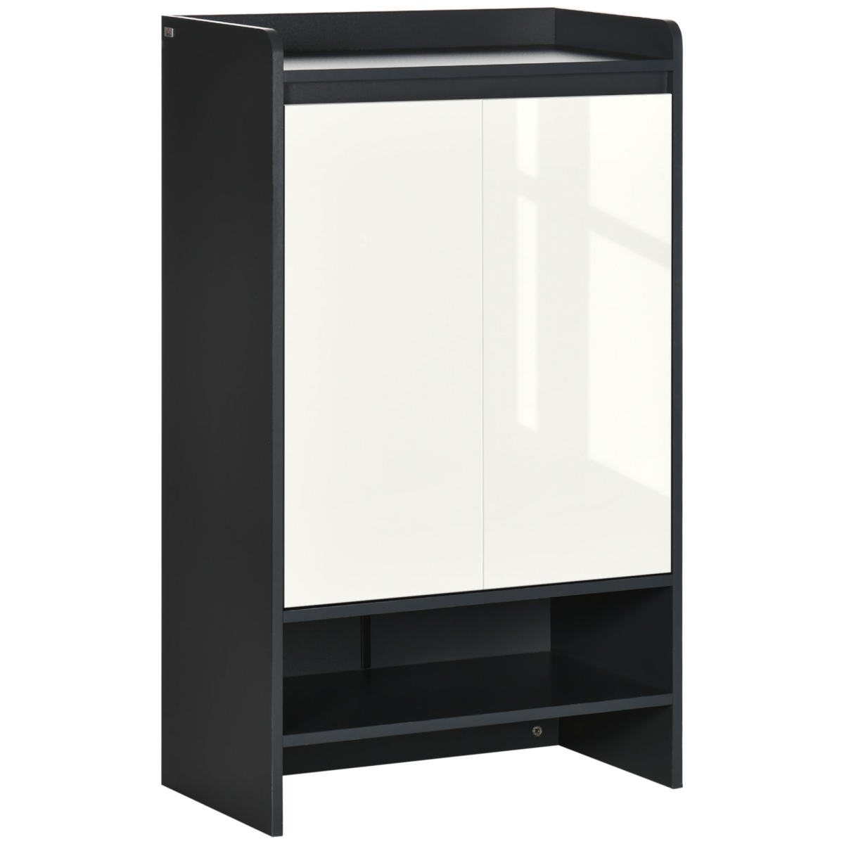 Modern gloss and matte hallway shoe cupboard