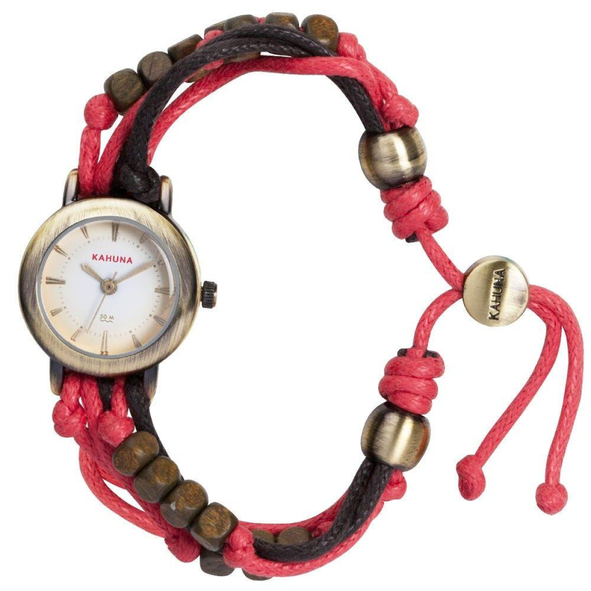 Kahuna Ladies Watch, Off-White Dial, Brown Strap – Clearance (Needs New Battery)