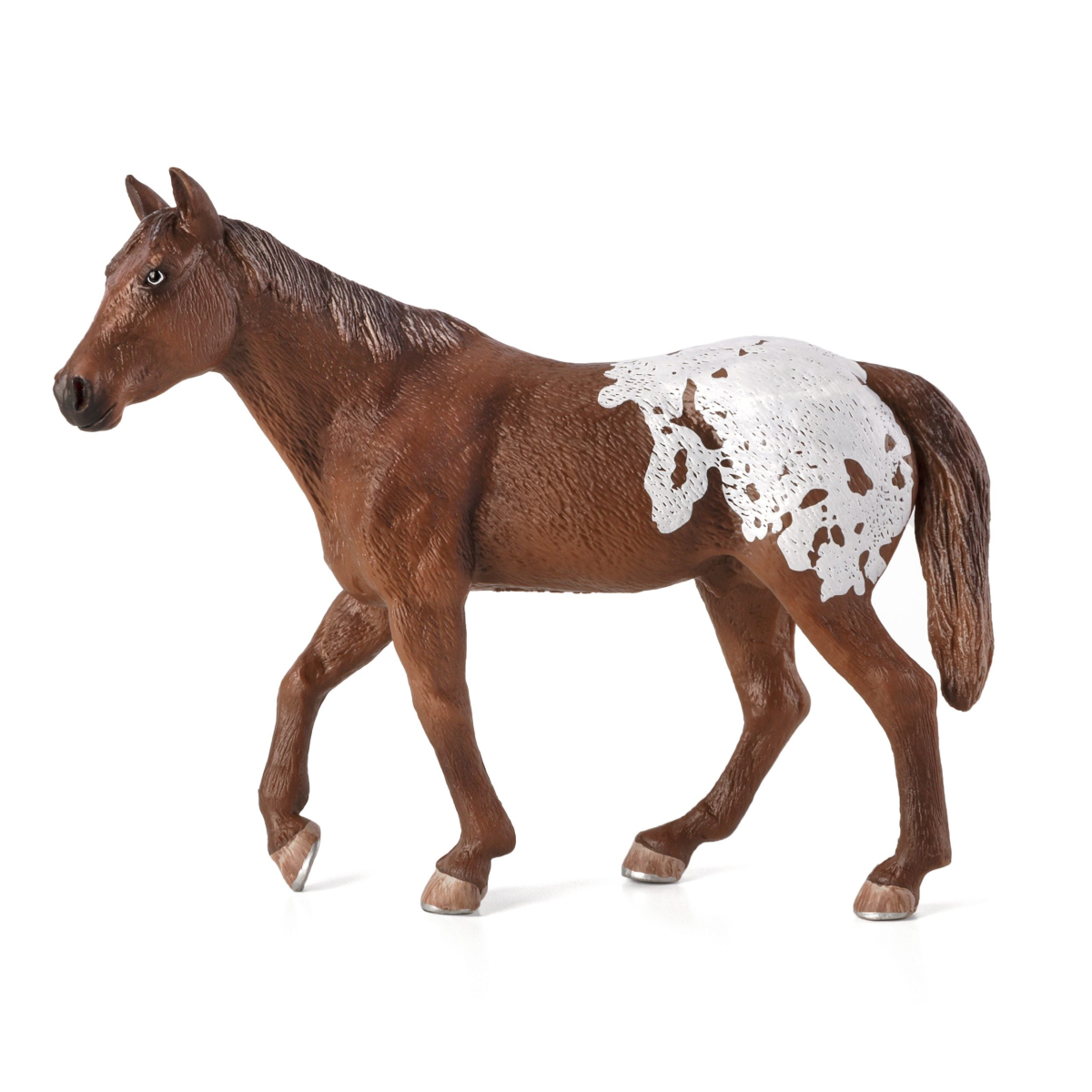 Mojo Appaloosa Stallion Horse Figure, Chestnut Blanket – Realistic Equestrian Toy