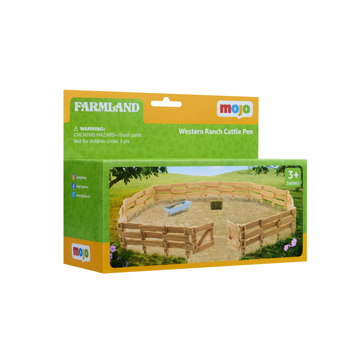 Mojo Western Ranch Cattle Pen Playset – Farm and Horses Accessory