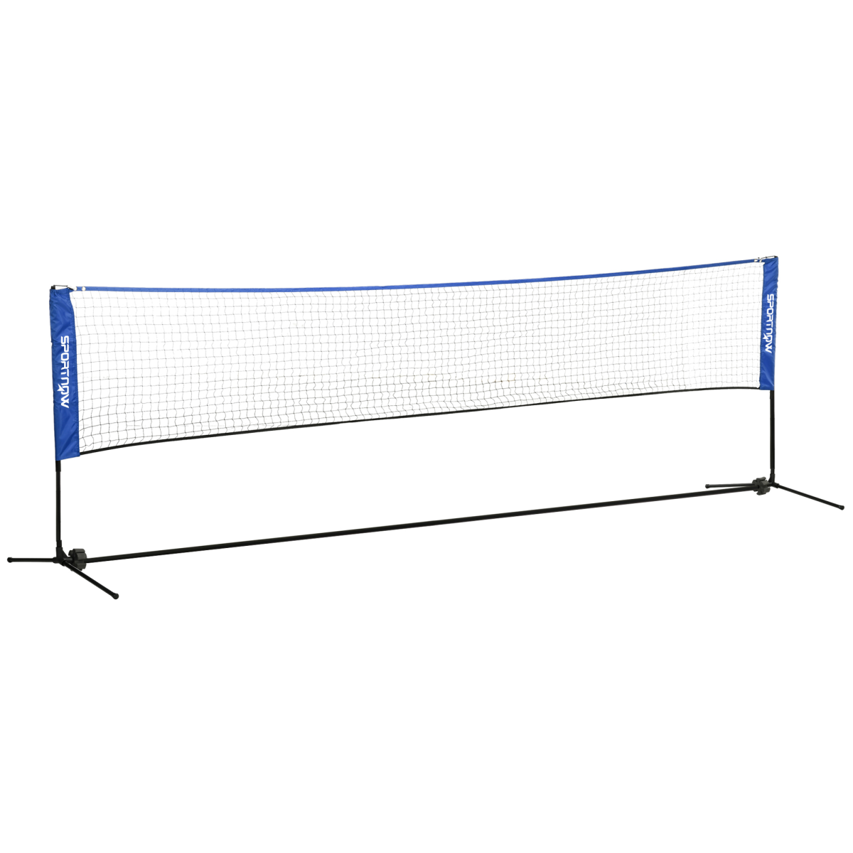 SPORTNOW 4m Badminton Net, Adjustable 107–155cm Height – Sports Net for Tennis, Pickleball & Volleyball, Blue