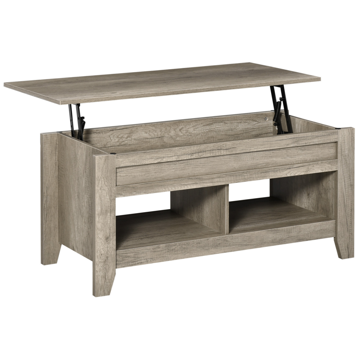 Oak lift-top coffee table