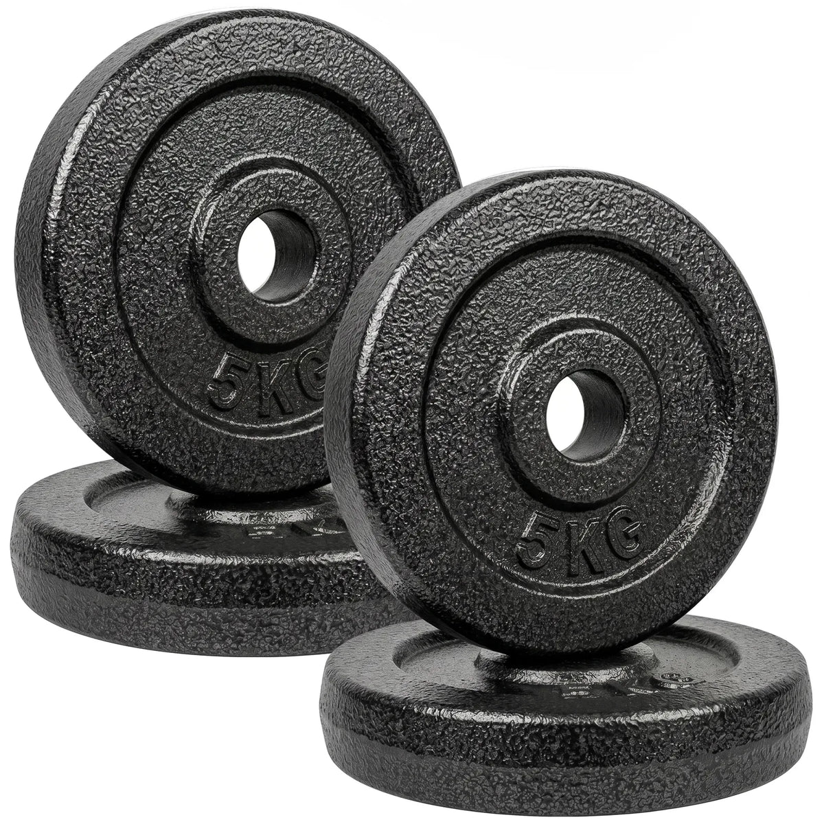 SPORTNOW Weight Plates Set, 4 x 5kg Metal Discs with 1"/2.5cm Hole – Dumbbell & Barbell Plates for Home Gym