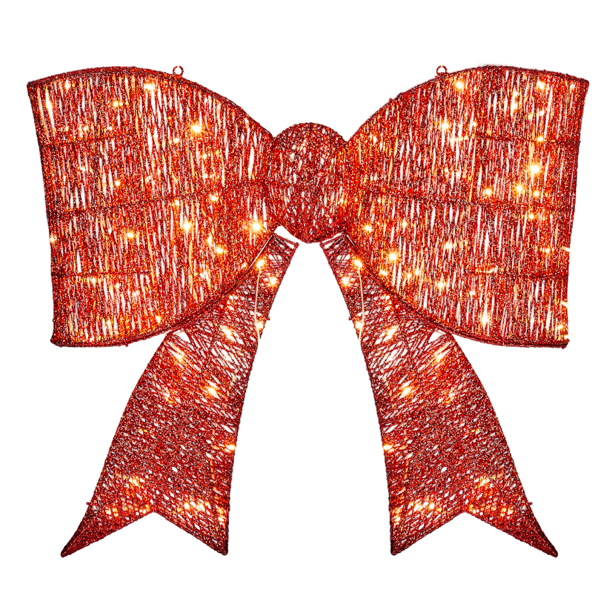 Giant Pre-Lit Outdoor Christmas Bow with 124 Warm White LEDs – Festive Door, Porch & Gate Decoration