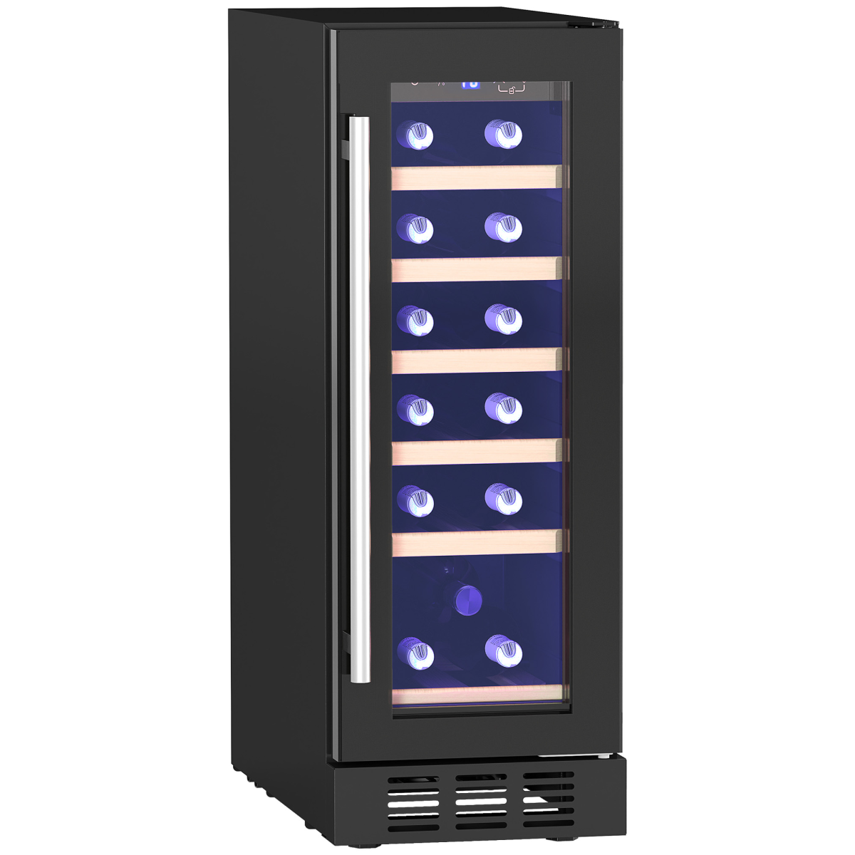 HOMCOM black 19 bottle wine cooler