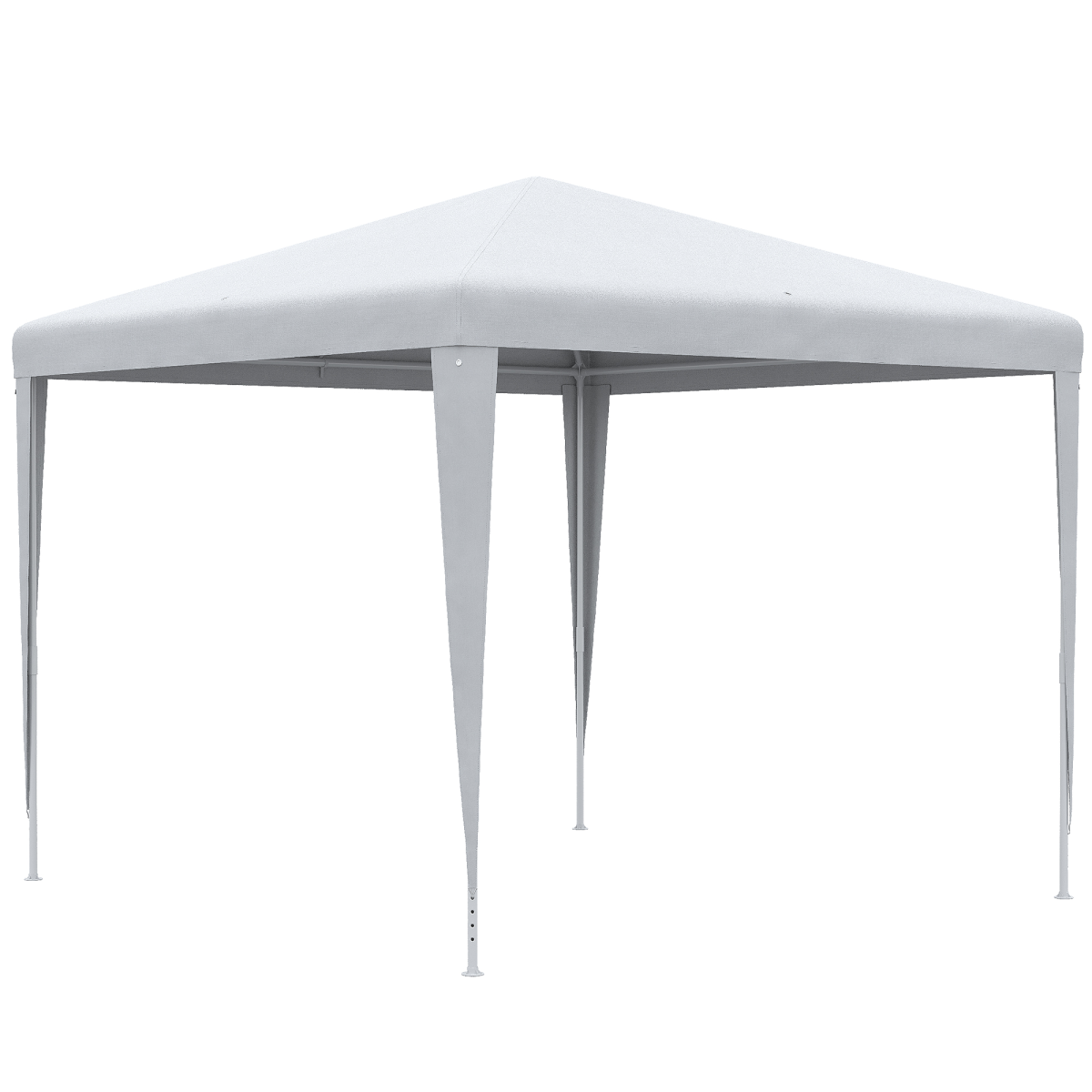 Outsunny 2.7 x 2.7m Garden Gazebo Marquee with Steel Frame, Guy Ropes & Ground Stakes – Party Tent, White