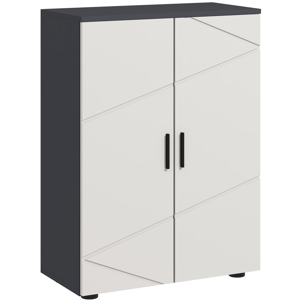 kleankin small grey bathroom storage cabinet
