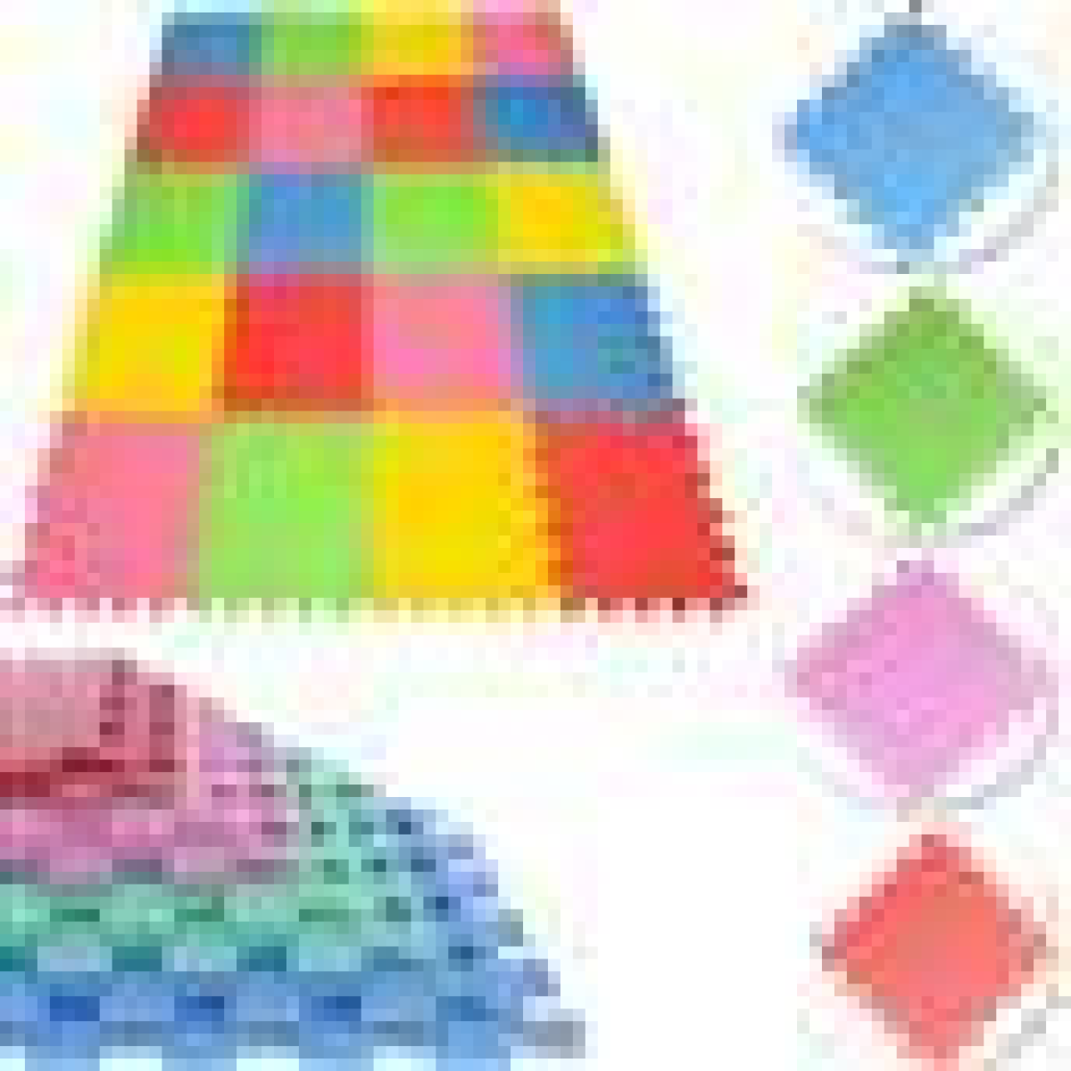 EVA Foam Interlocking Floor Mats, 30 x 30cm, Multicolour – Pack of 4