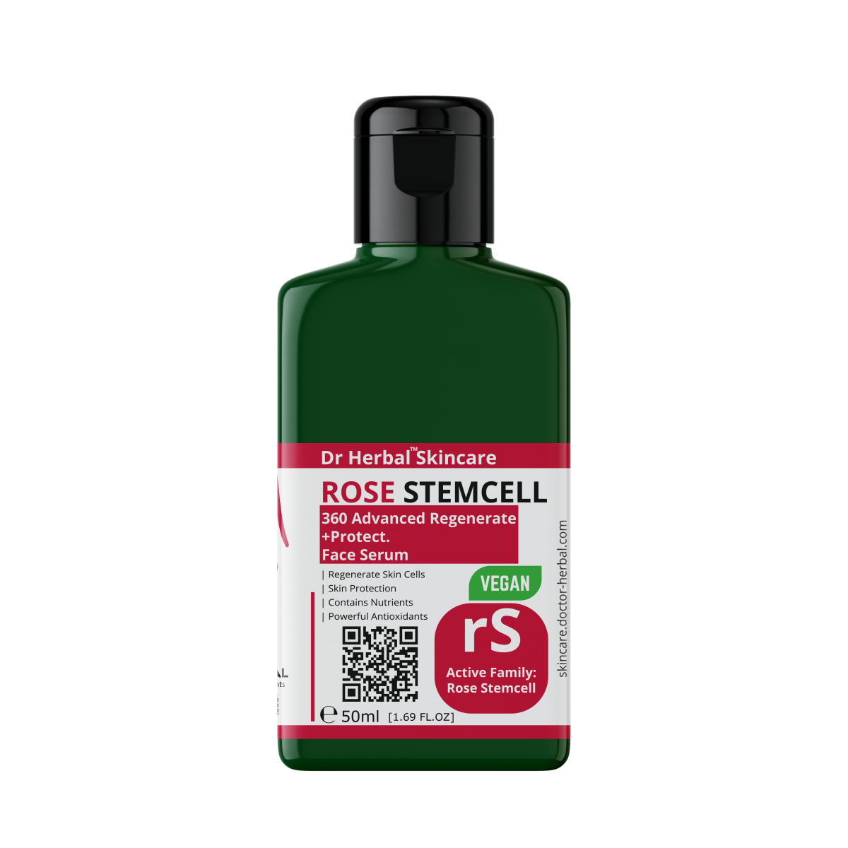 DR HERBAL Face Serum with Rose Stem Cell & Marine Collagen – Lightweight Firming Skin Care, 50ml