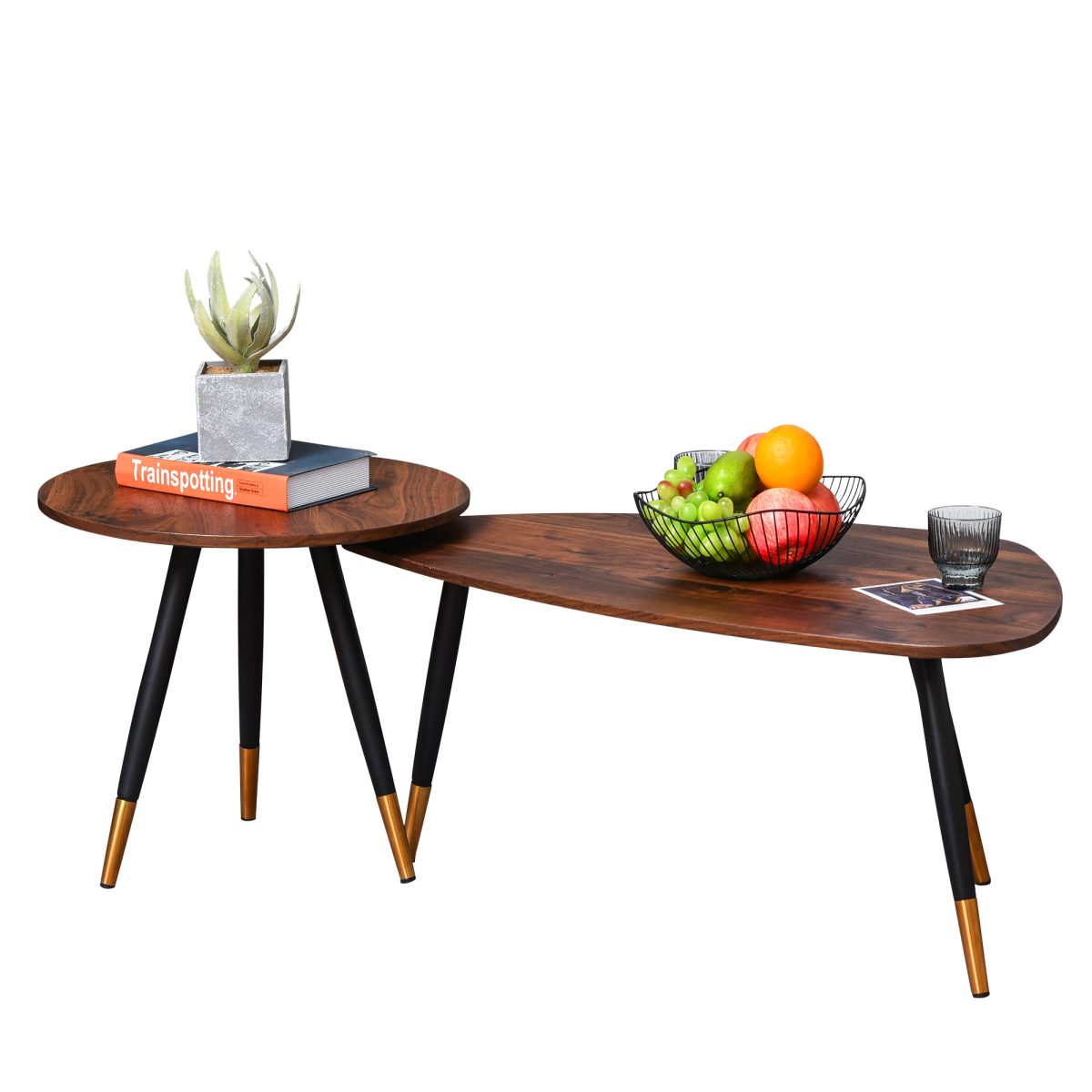 Walnut nesting coffee tables