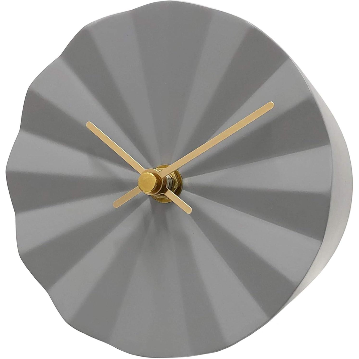 Acctim Layla Round Resin Table Clock – Silent Analogue, Contemporary Style, Grey
