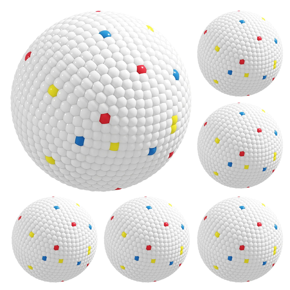 PawHut 6 Pack ETPU Dog Balls, 58mm – Bite-Resistant Floating Fetch and Chew Toys for Small and Medium Dogs