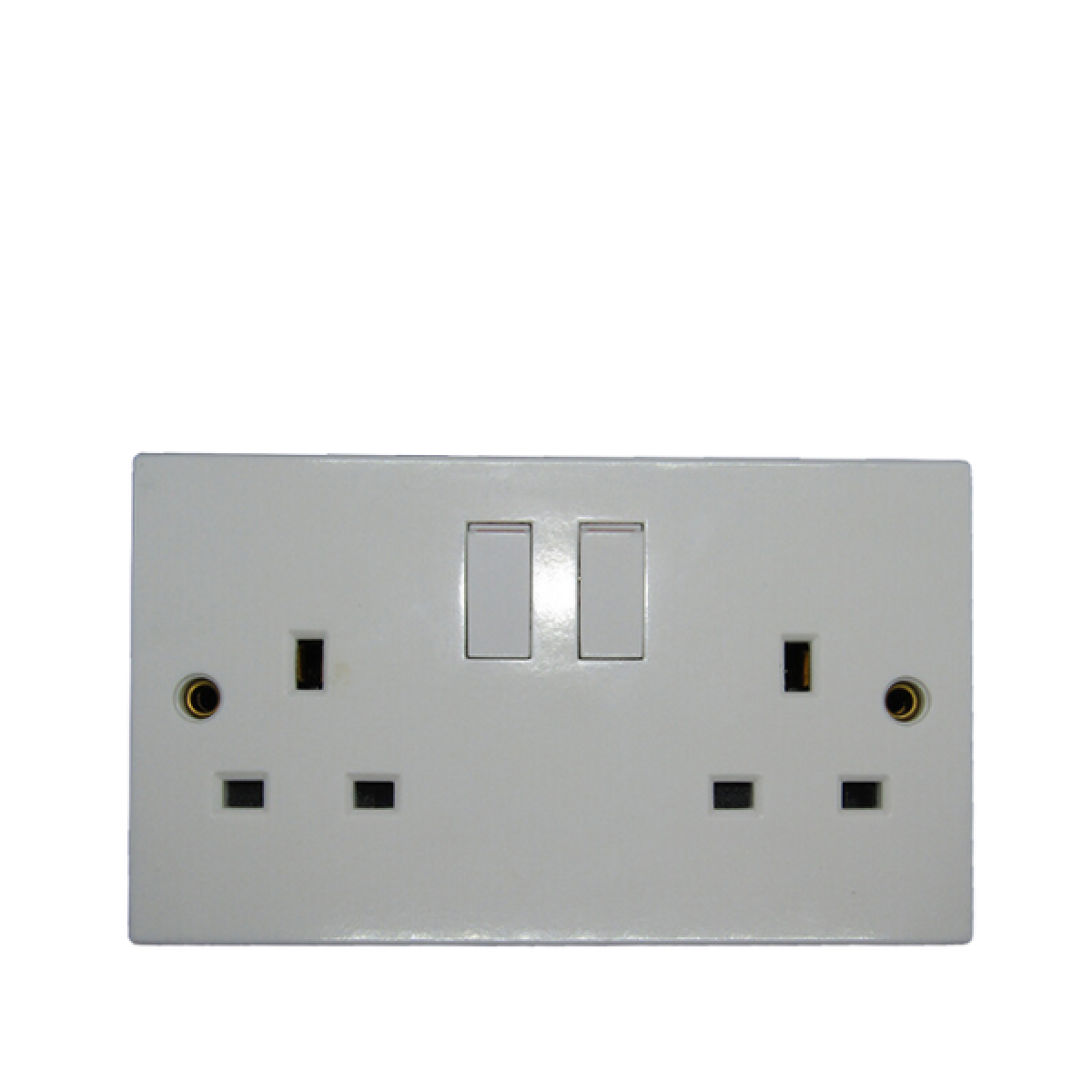 Daewoo Double Switched Socket, Pack of 10 – 220–240V Wall Sockets for Home Rooms, White