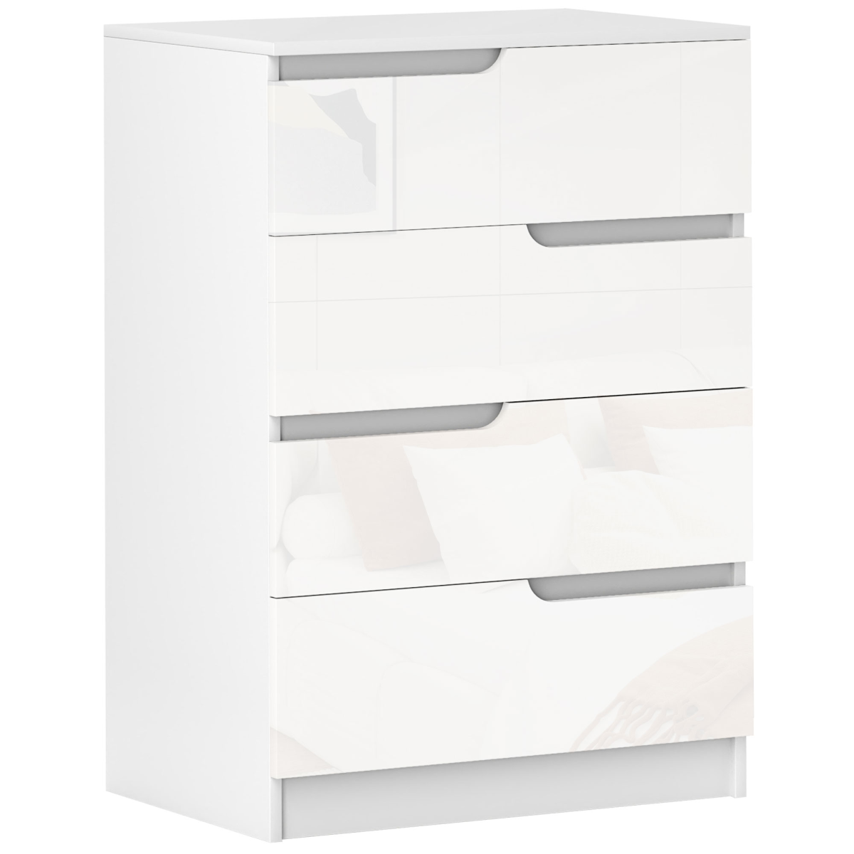 HOMCOM white 4 drawer chest