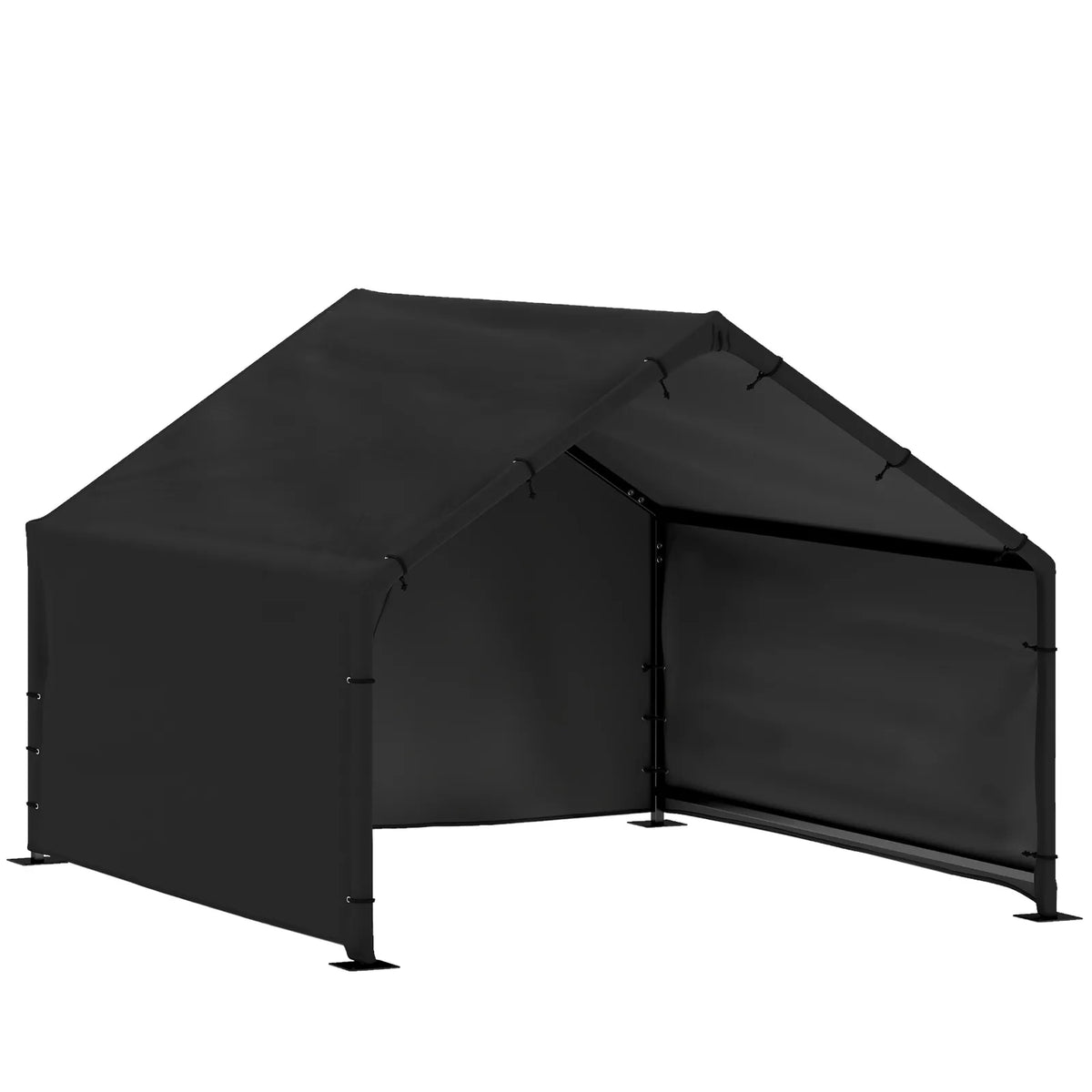 PawHut Outdoor Dog Shade Shelter with Canopy – Steel Frame Dog House for Small, Medium & Large Breeds