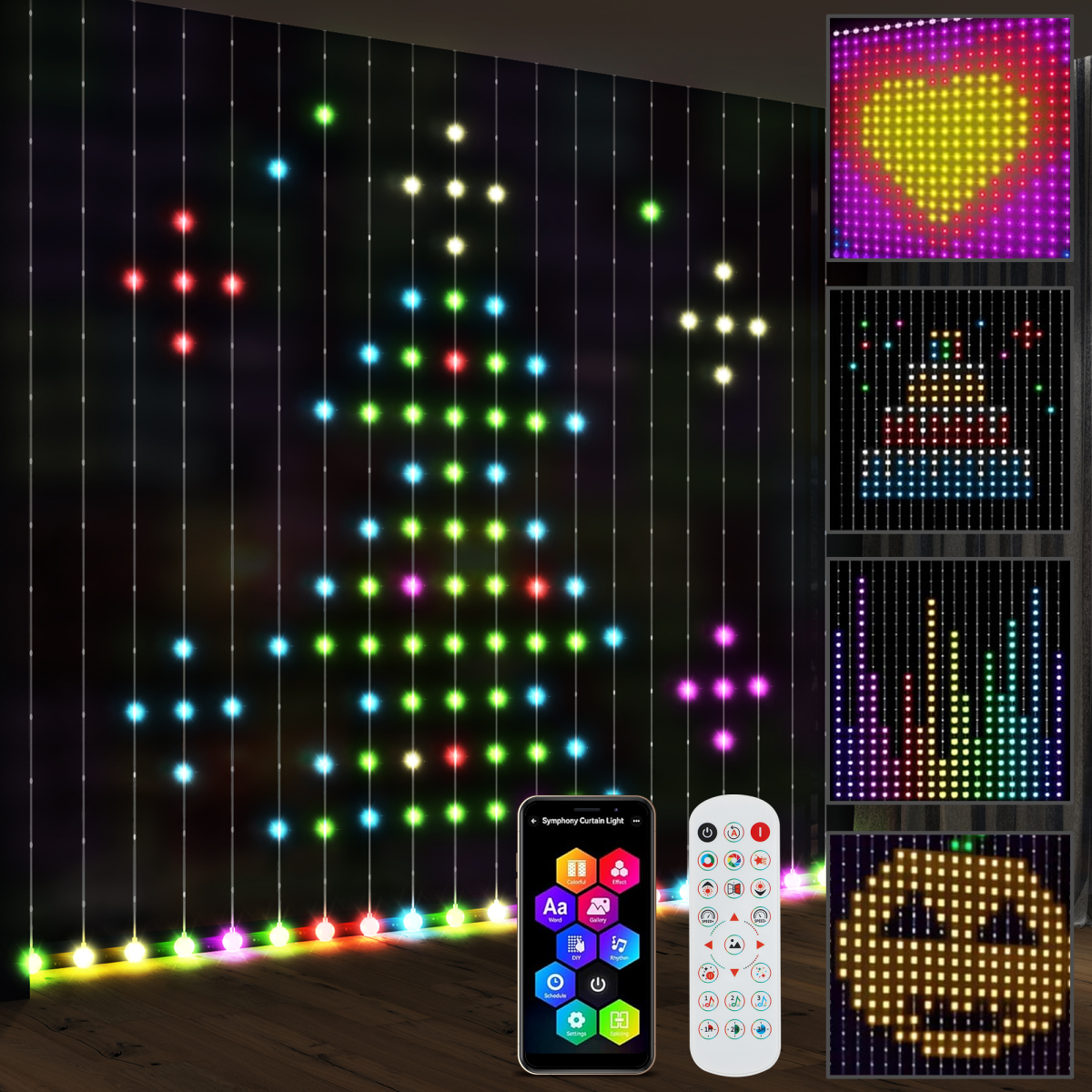 Smart LED curtain lights