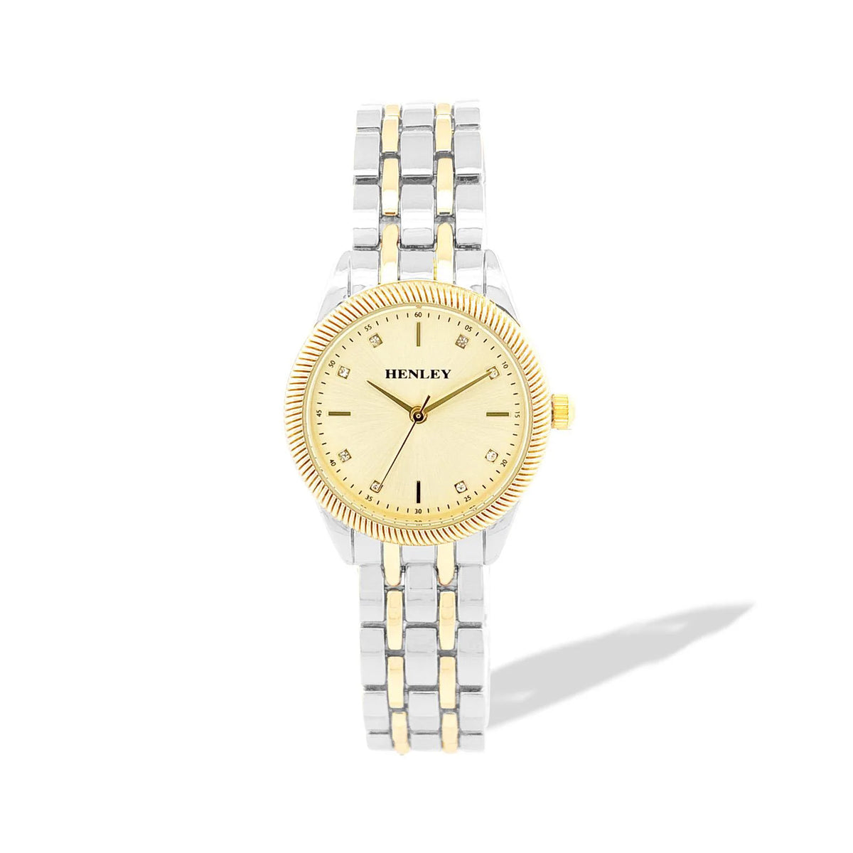 Henley Women's Chiselled Fashion Bracelet Watch – Two Tone
