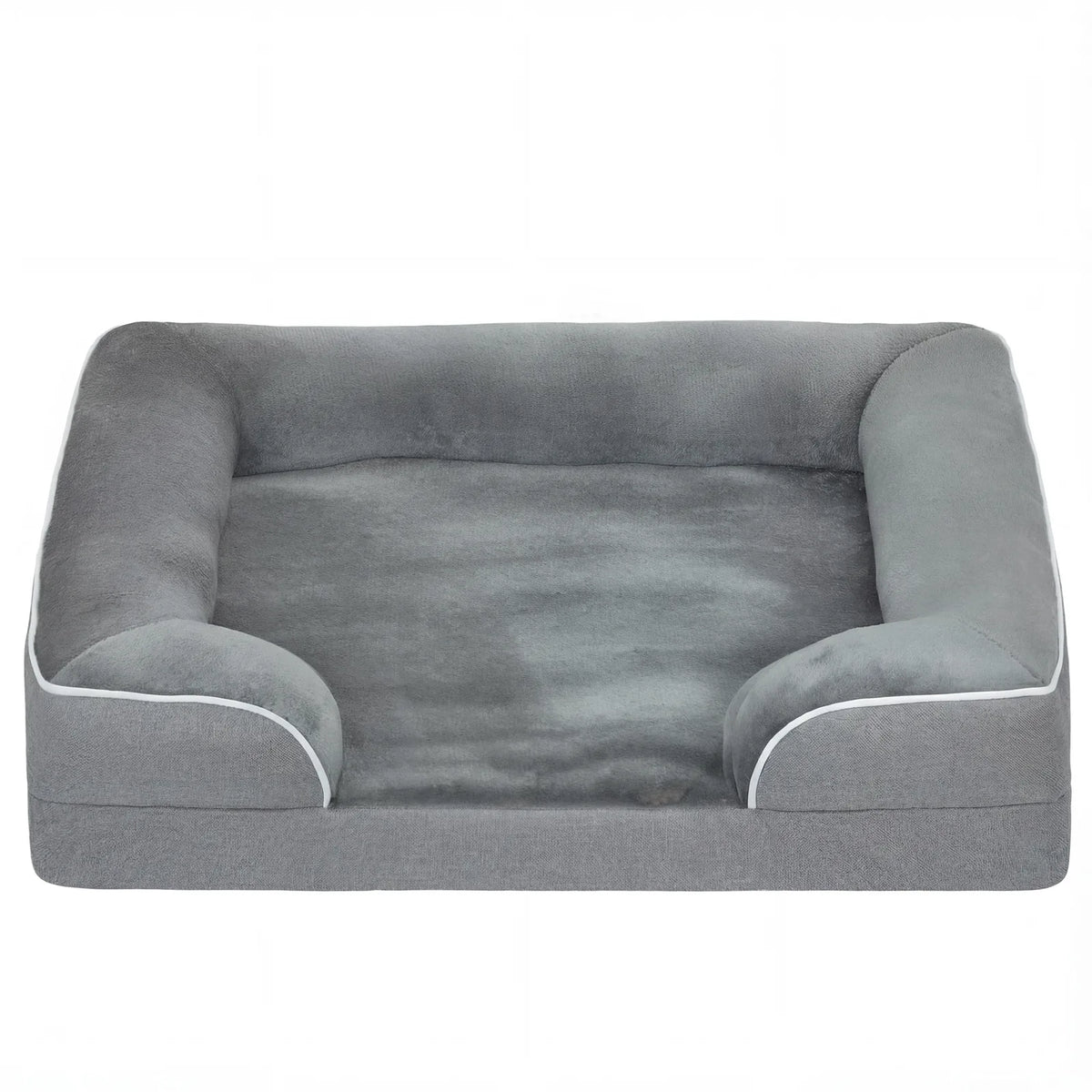 PawHut Orthopaedic Dog Sofa Bed with Cooling Gel Memory Foam & Washable Cover – Grey, Small